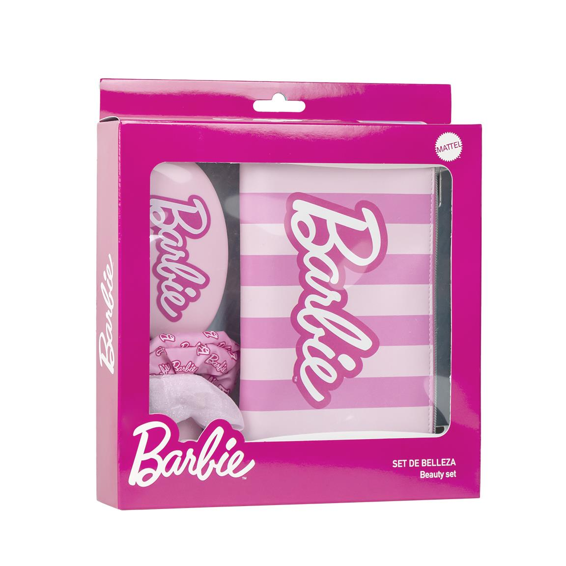 Set Accessori Caplli Barbie 4 Pezzi Spazzola Scrunchies Pochette - 2911