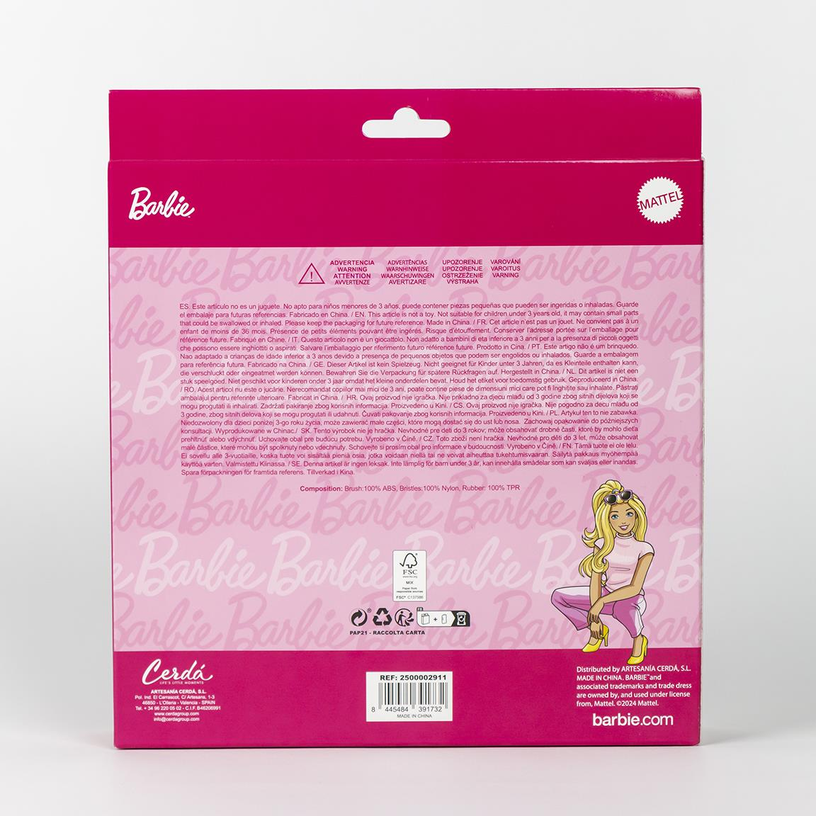 Set Accessori Caplli Barbie 4 Pezzi Spazzola Scrunchies Pochette - 2911