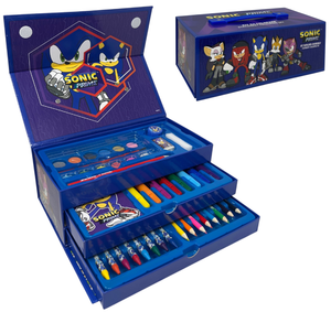Colori Sonic Prime 52 Pezzi Kit Pennarelli Acquerelli e Pastelli Scatola con Cassetti - 2871