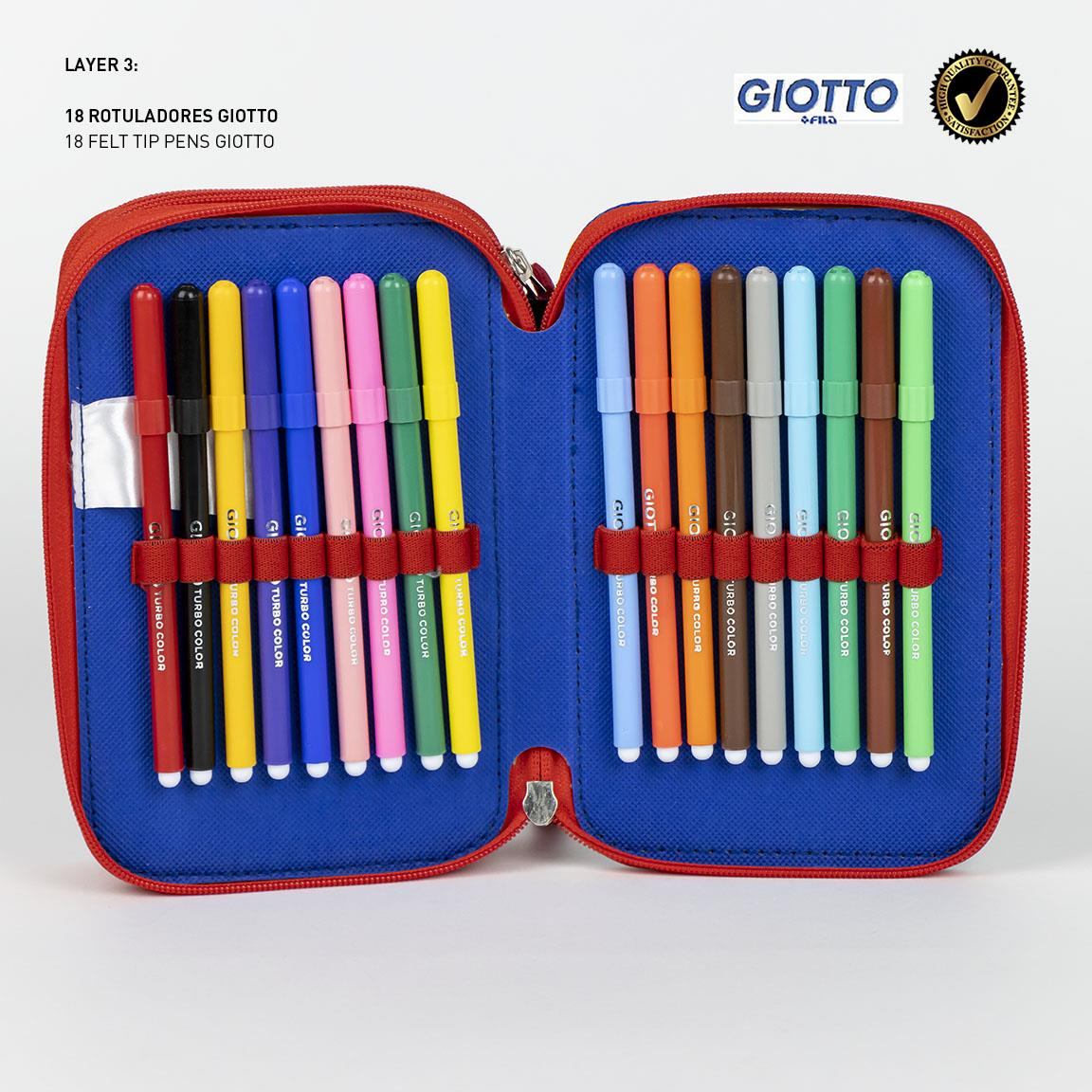 Astuccio Scuola Paw Patrol Multiscomparto 3 Zip Portacolori Giotto - 1262
