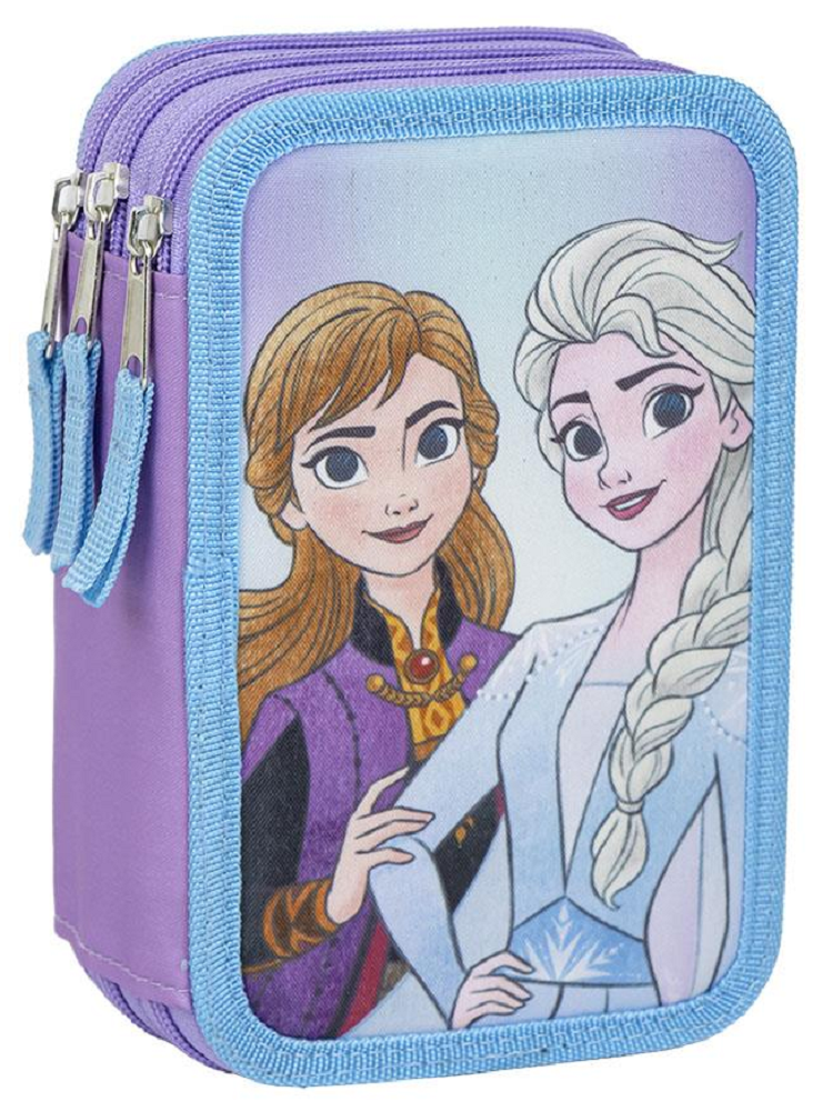Astuccio Scuola Frozen DISNEY Multiscomparto 3 Zip Portacolori Giotto - 1296