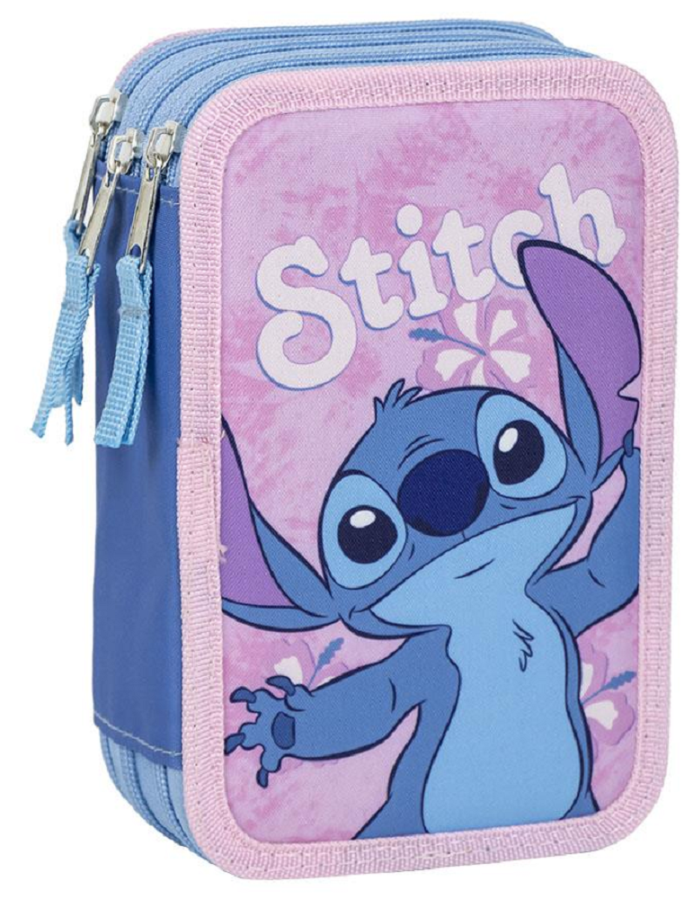 Astuccio Scuola Stitch DISNEY Multiscomparto 3 Zip Portacolori Giotto - 1261