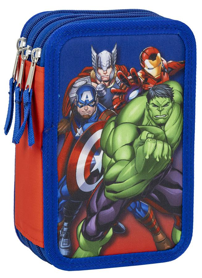 Astuccio Scuola Avengers MARVEL Multiscomparto 3 Zip Portacolori Giotto - 1258