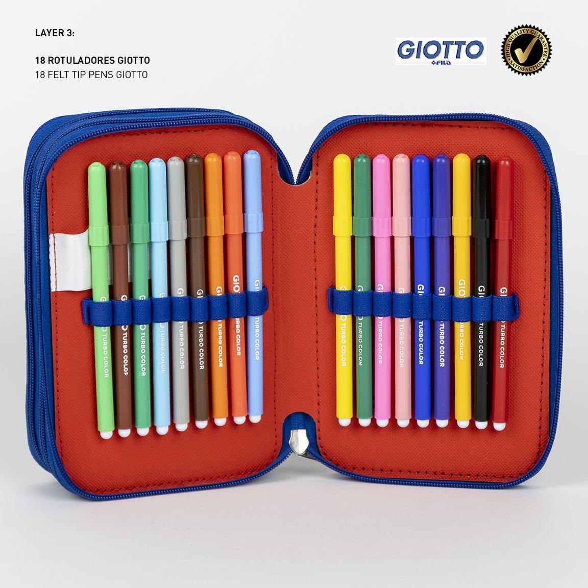 Astuccio Scuola Avengers MARVEL Multiscomparto 3 Zip Portacolori Giotto - 1258