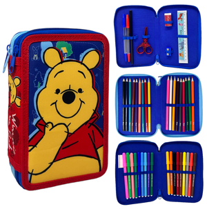 Astuccio 3 Zip Scuola Winnie the Pooh DISNEY Multiscomparto Portacolori Giotto - 1004e3253