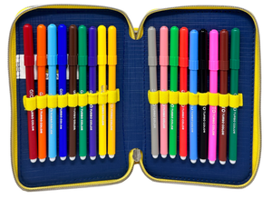 Astuccio Scuola 3d Batman DC Multiscomparto 3 Zip Portacolori Pennarelli Giotto - Ba0972