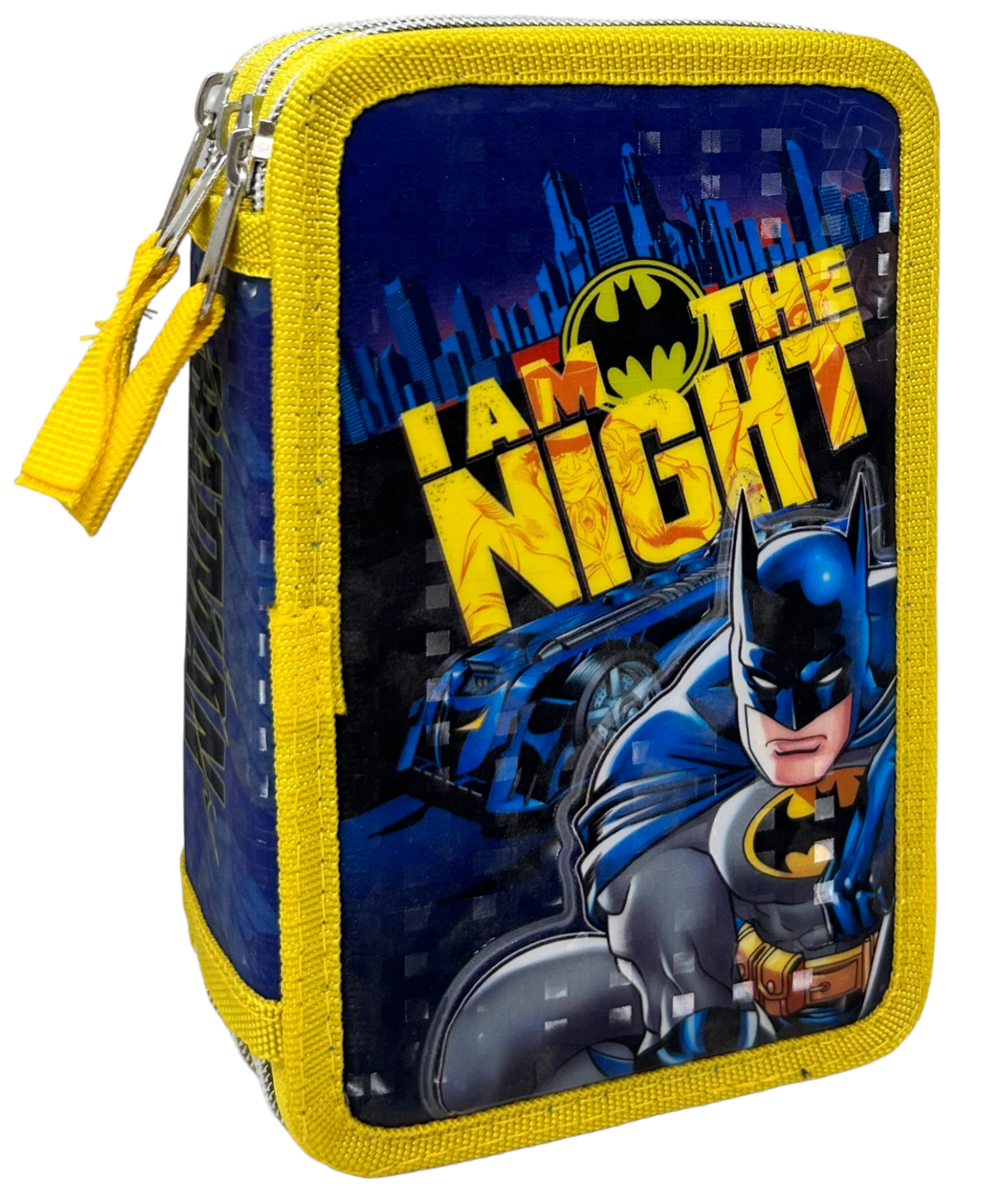 Astuccio Scuola 3d Batman DC Multiscomparto 3 Zip Portacolori Pennarelli Giotto - Ba0972