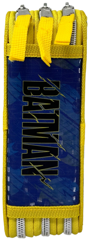 Astuccio Scuola 3d Batman DC Multiscomparto 3 Zip Portacolori Pennarelli Giotto - Ba0972