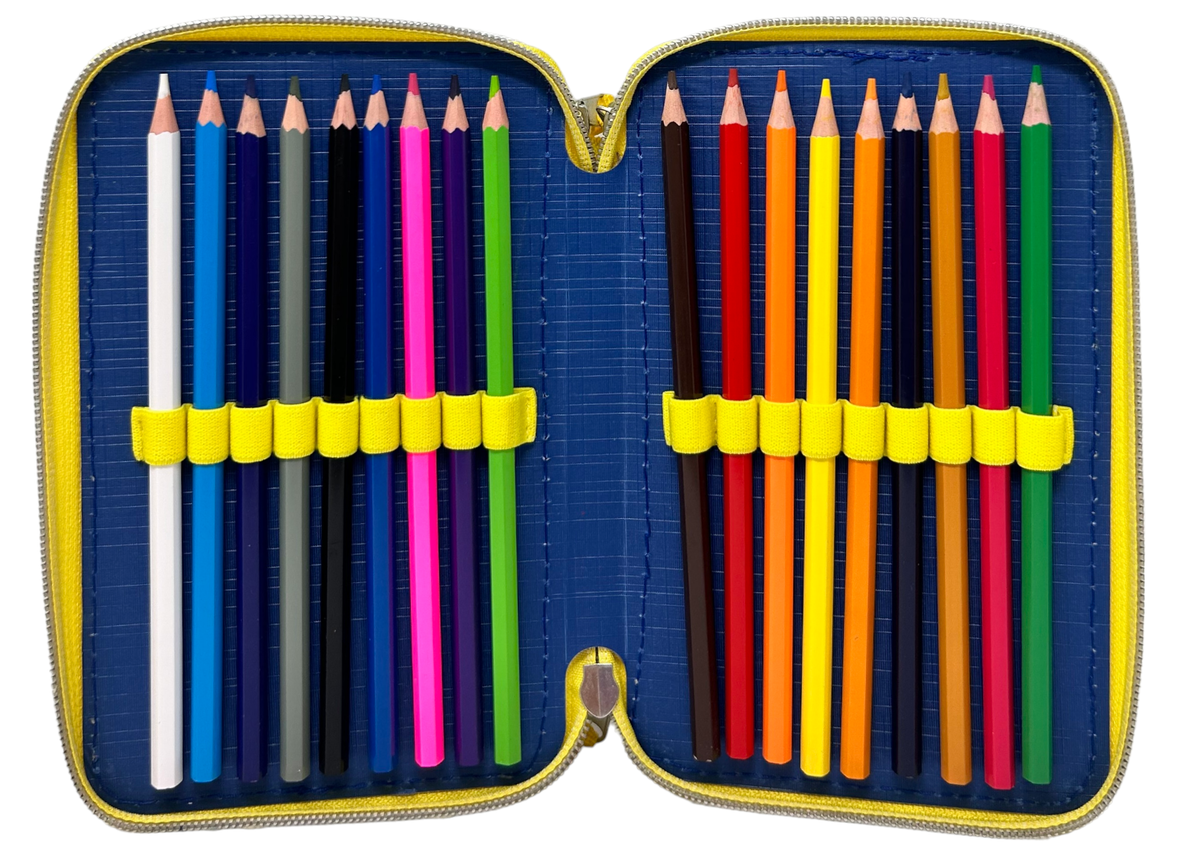 Astuccio Scuola 3d Batman DC Multiscomparto 3 Zip Portacolori Pennarelli Giotto - Ba0972