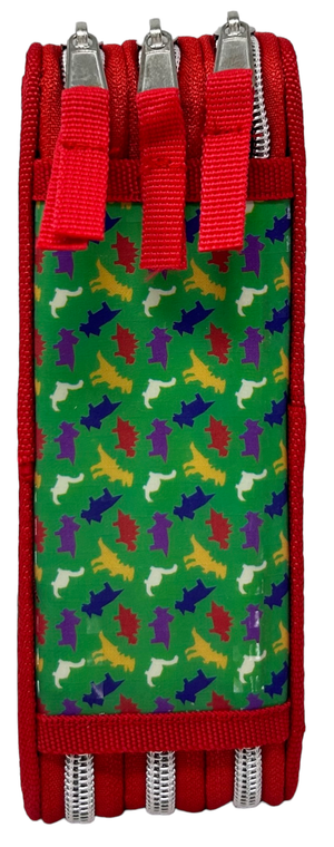 Astuccio Scuola 3d Dinosauri Cool Monster Multiscomparto 3 Zip Portacolori Pennarelli Giotto - Din0972