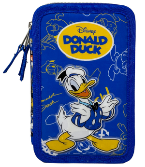 Astuccio Scuola 3d Paperino Donald DISNEY Multiscomparto 3 Zip Portacolori Pennarelli Giotto - Dd0972