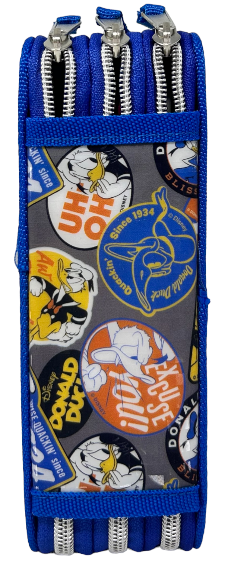 Astuccio Scuola 3d Paperino Donald DISNEY Multiscomparto 3 Zip Portacolori Pennarelli Giotto - Dd0972