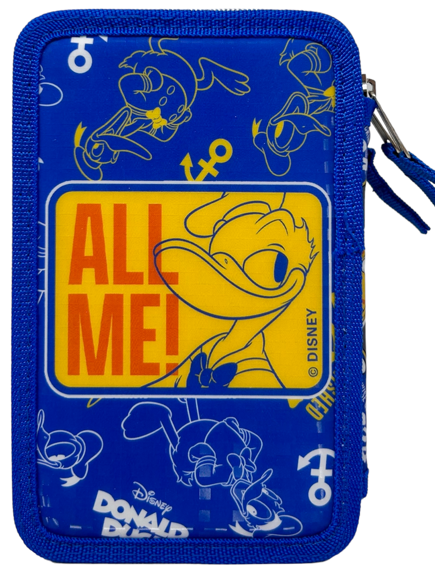 Astuccio Scuola 3d Paperino Donald DISNEY Multiscomparto 3 Zip Portacolori Pennarelli Giotto - Dd0972
