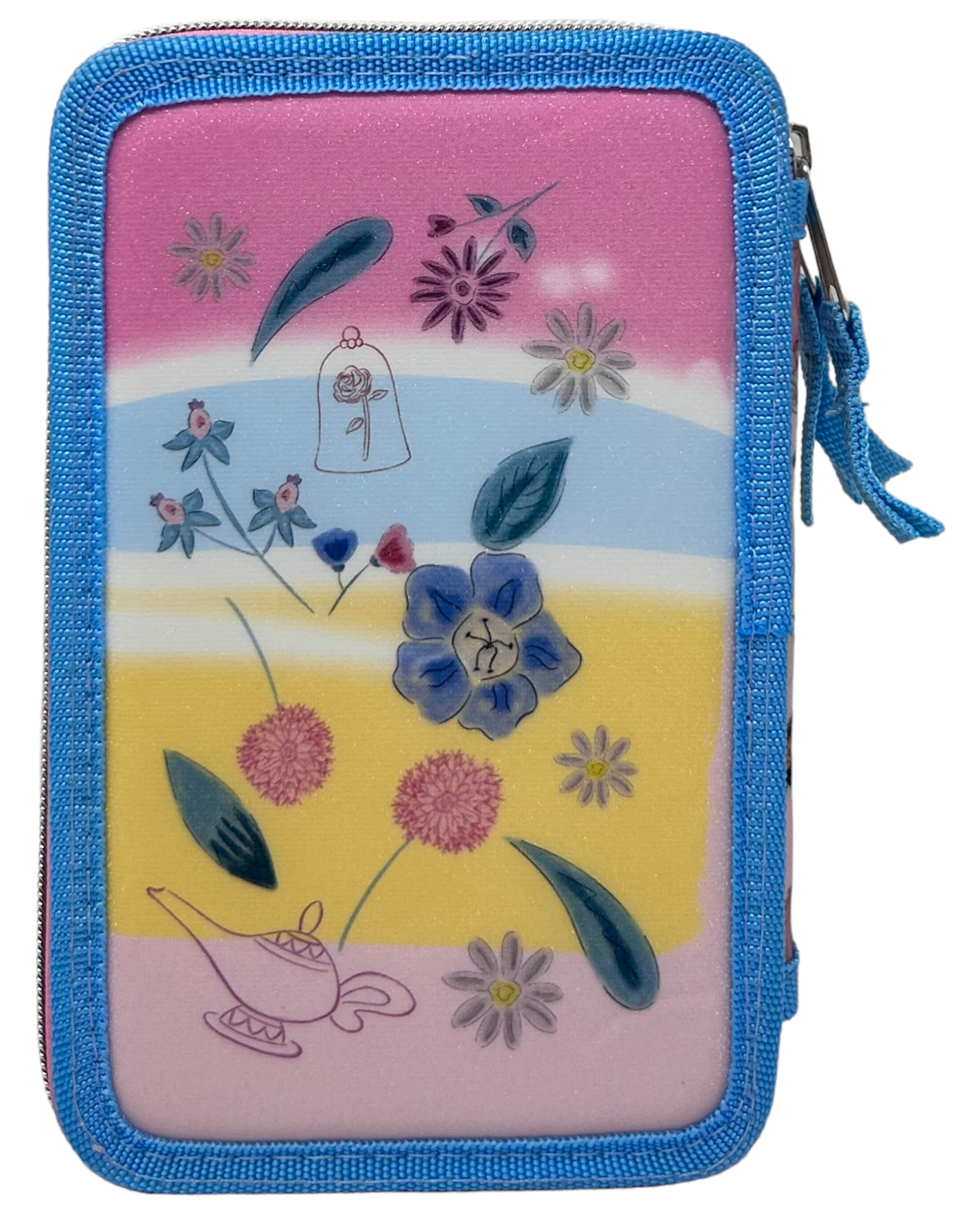 Astuccio Scuola 3d Principesse DISNEY Multiscomparto 3 Zip Portacolori Pennarelli Giotto - Pr0972