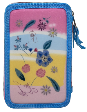 Astuccio Scuola 3d Principesse DISNEY Multiscomparto 3 Zip Portacolori Pennarelli Giotto - Pr0972