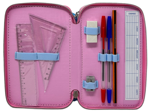 Astuccio Scuola 3d Principesse DISNEY Multiscomparto 3 Zip Portacolori Pennarelli Giotto - Pr0972