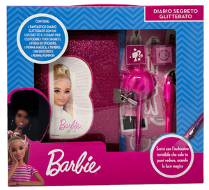 Diario Segreto Glitter Barbie con Penna Magica e Accessori con Confezione - Br0824