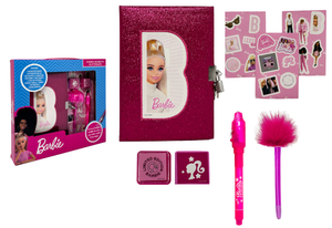 Diario Segreto Glitter Barbie con Penna Magica e Accessori con Confezione - Br0824