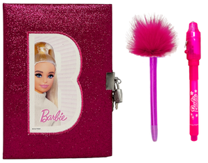 Diario Segreto Glitter Barbie con Penna Magica e Accessori con Confezione - Br0824