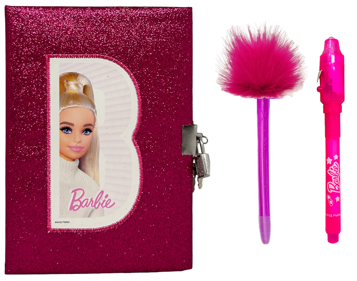 Diario Segreto Glitter Barbie con Penna Magica e Accessori con Confezione - Br0824