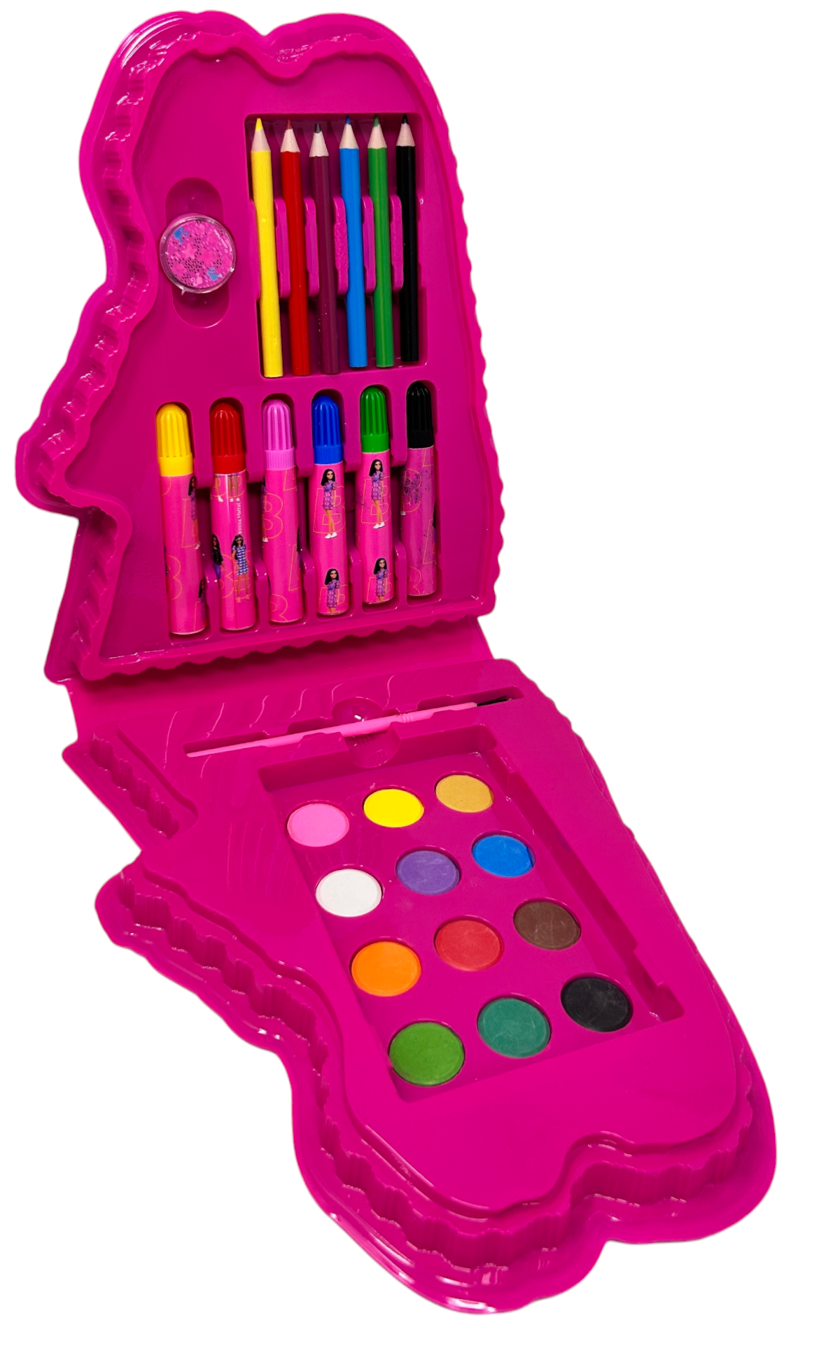 Mini Set per Colorare Barbie 26 Pezzi in Confezione Sagomata - Br0830