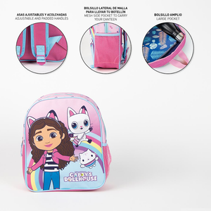 Zaino Asilo Gabby's Dollhouse Borsa 29 CM per Scuola Materna O da Passeggio- 5340