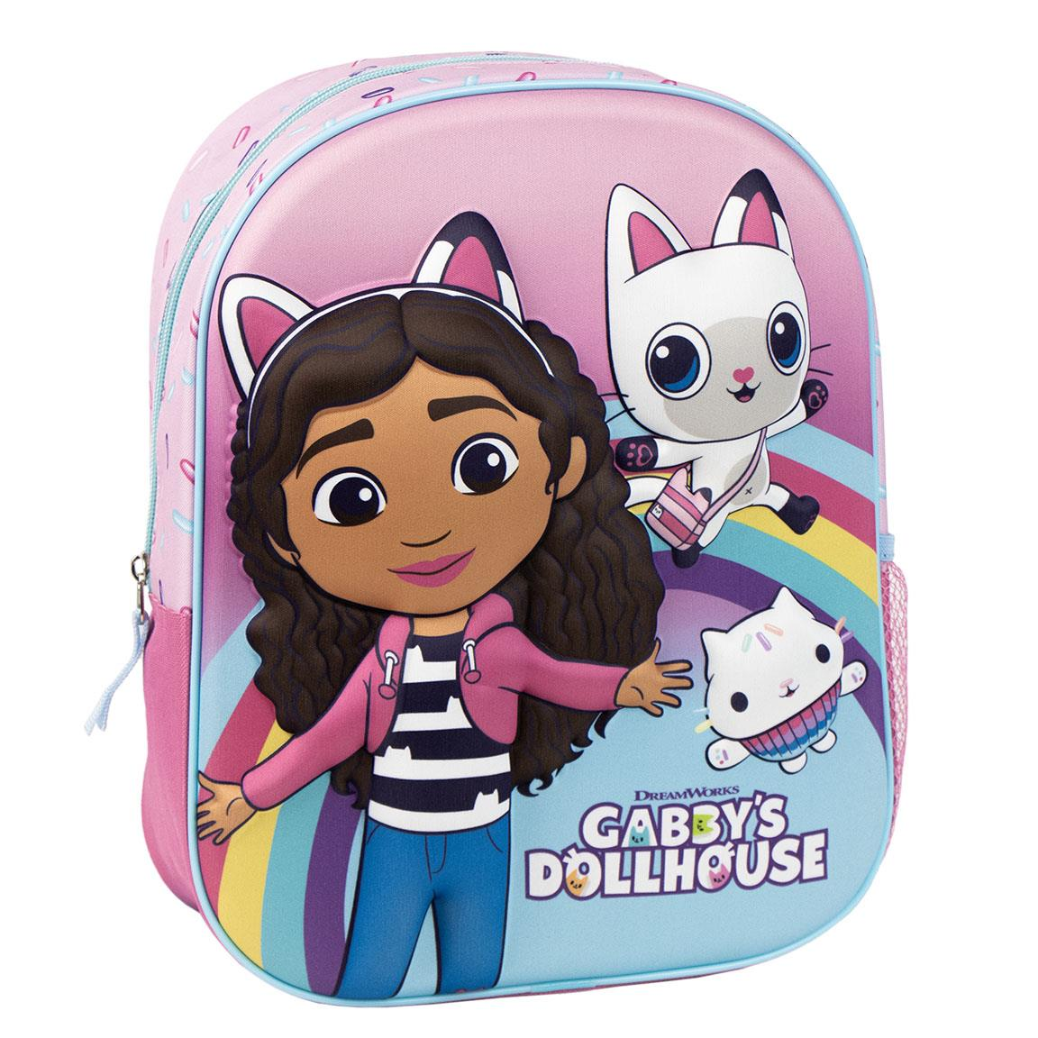 Zaino Asilo 3d Gabby's Dollhouse Borsa 32 CM per Scuola Materna da Passeggio- 5346