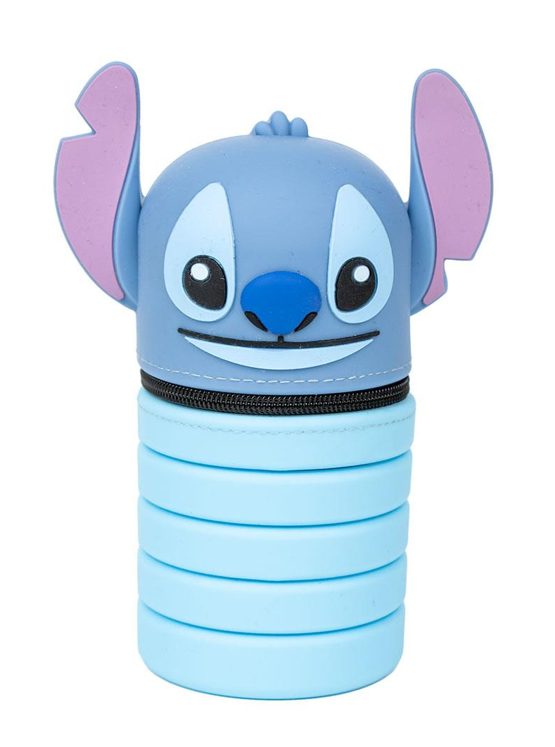 Tombolino in Silicone Stitch DISNEY Astuccio Estensibile Portacolori 19 CM con Personaggio 3d - 1213