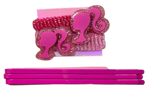 Set Accessori per Capelli Barbie 7 Pezzi Mini Spazzola Forcine Elastici Fermaglio - B09131mc