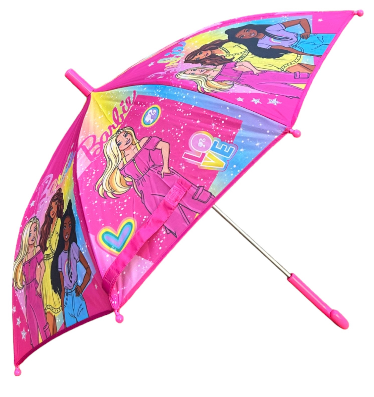 Ombrello per Bambine Barbie con Apertura Manuale 8 Raggi - B09043mc