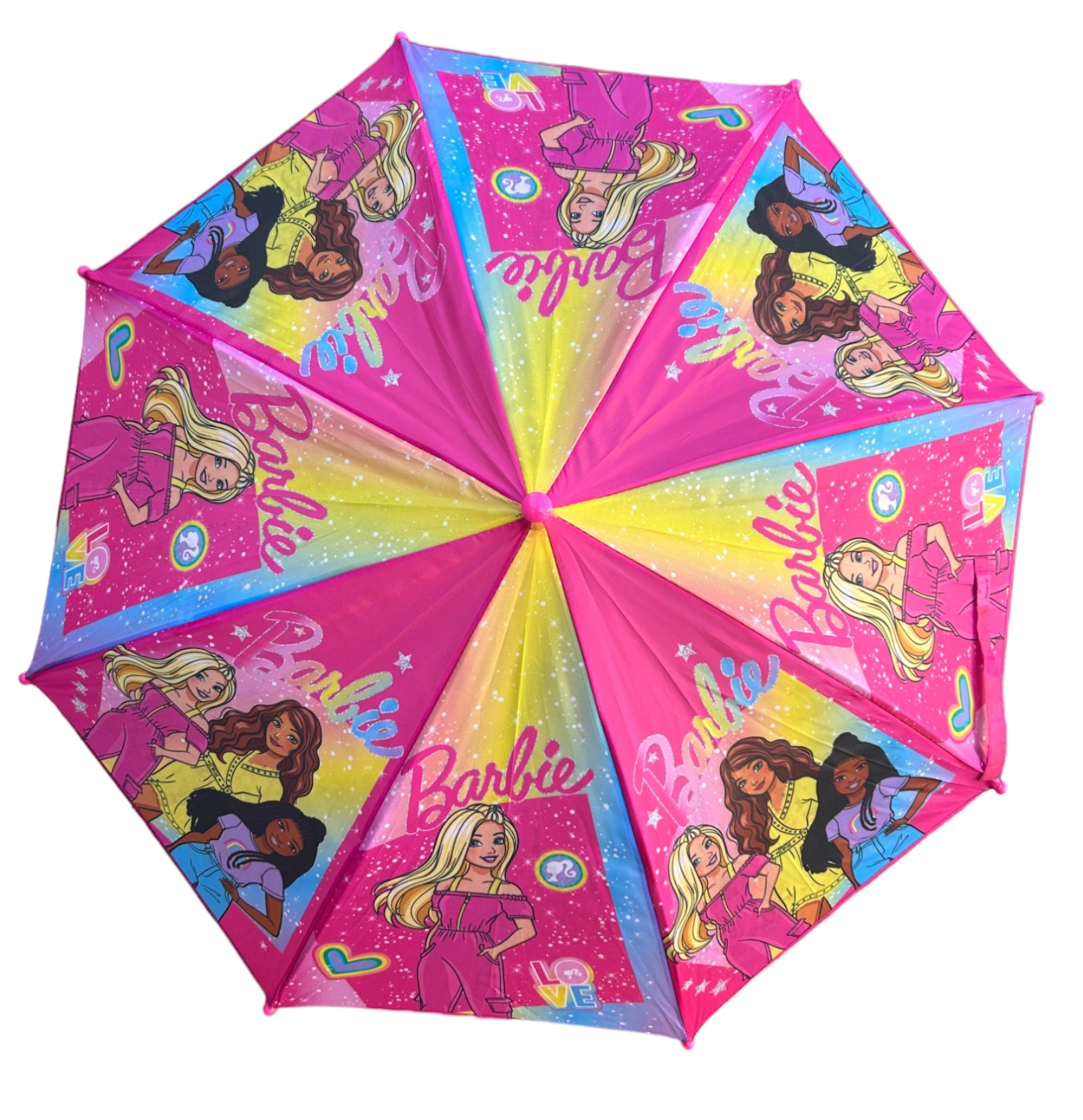 Ombrello per Bambine Barbie con Apertura Manuale 8 Raggi - B09043mc