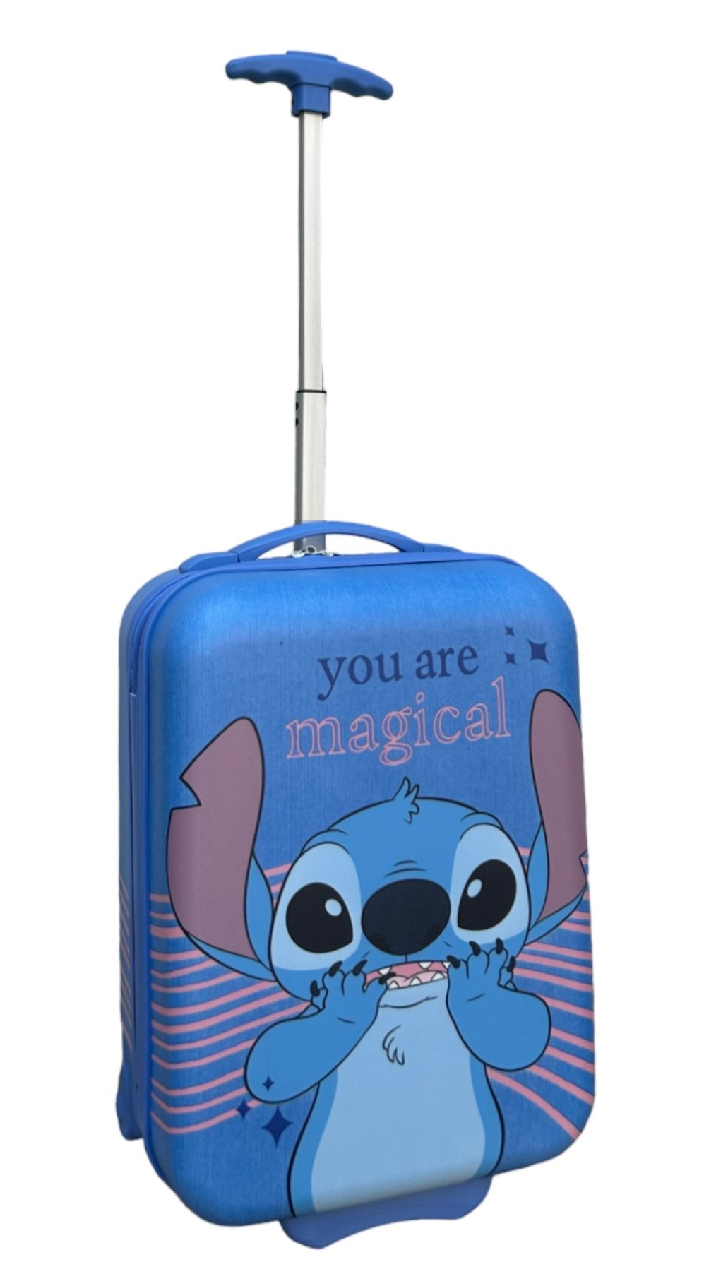 Trolley da Viaggio Stitch DISNEY Mini Valigia 2 Ruote in ABS Manico Allungabile - D09294mc