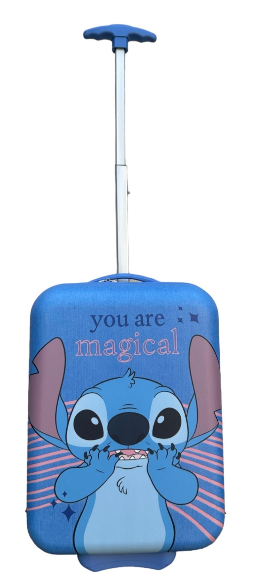 Trolley da Viaggio Stitch DISNEY Mini Valigia 2 Ruote in ABS Manico Allungabile - D09294mc