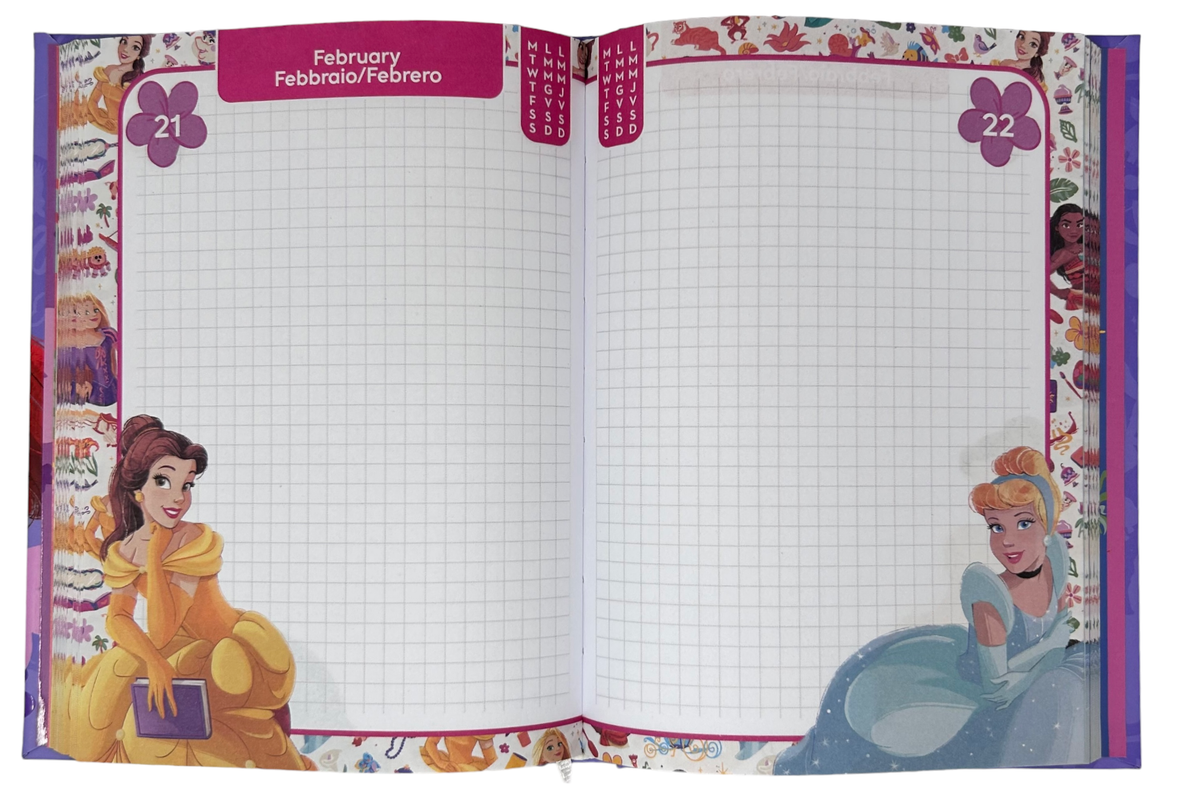 Diario Principesse DISNEY Agenda 10 Mesi Scuola Elementare Media - 74330a3225