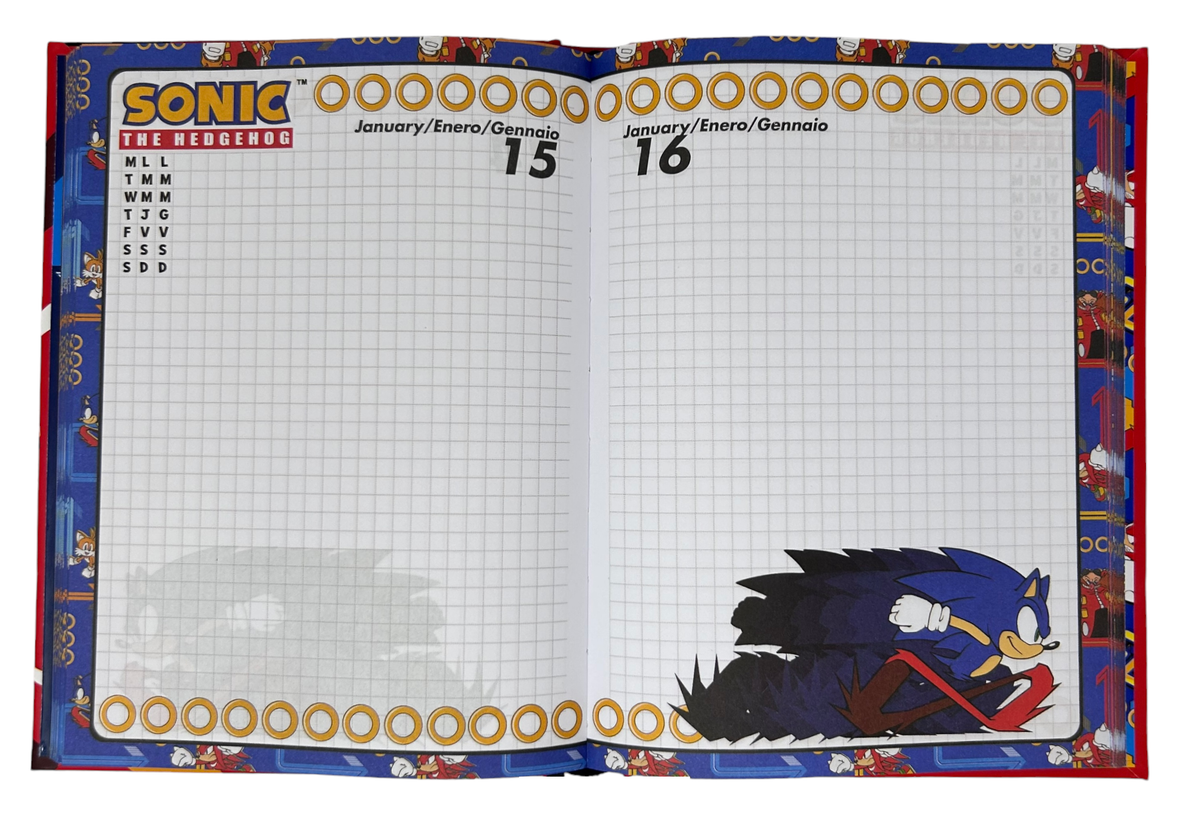 Diario Sonic Agenda 10 Mesi Non Datato Scuola Elementare Media - 74330a2247