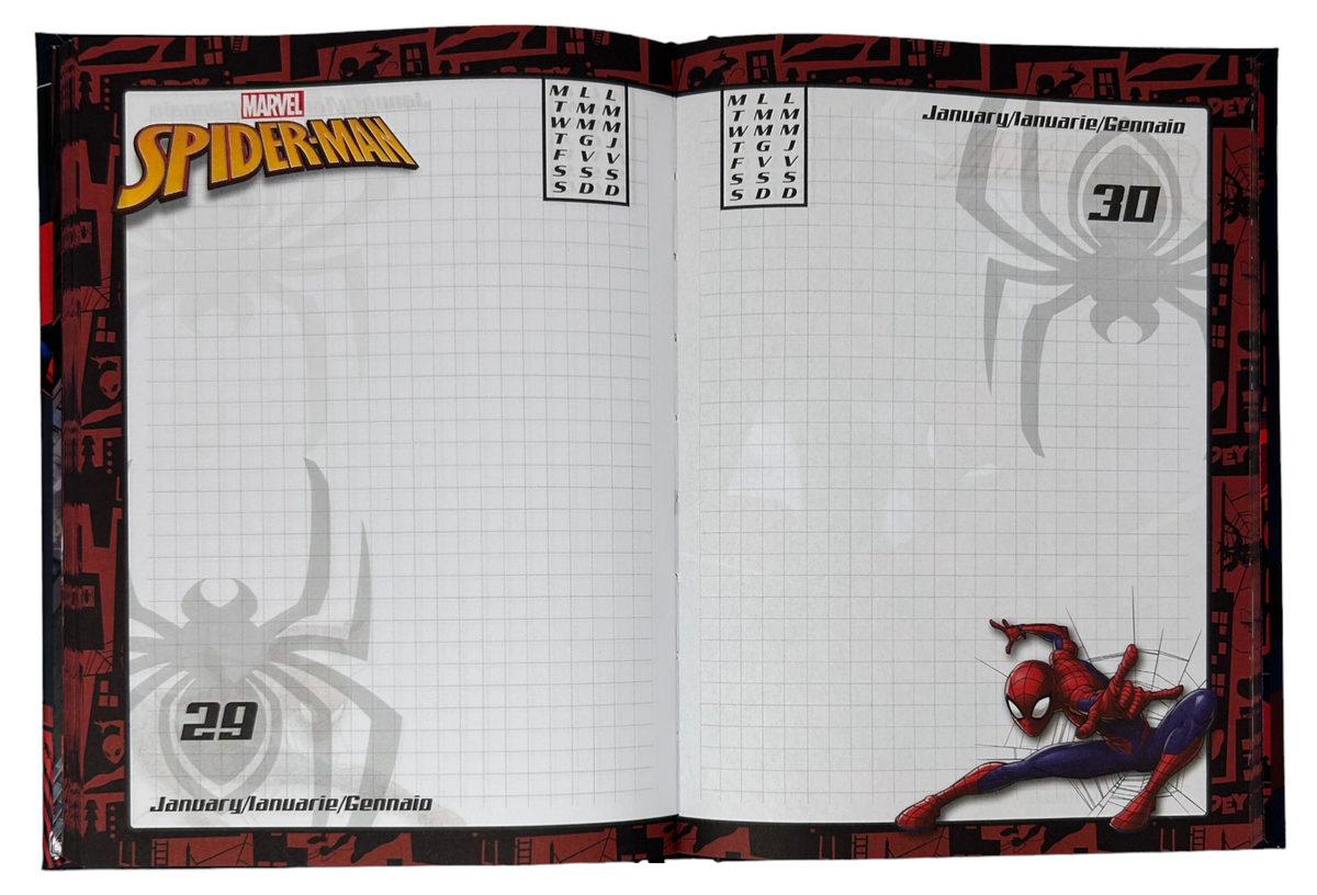 Diario Spiderman MARVEL Agenda 10 Mesi Non Datato Scuola Elementare Media - 508446-097