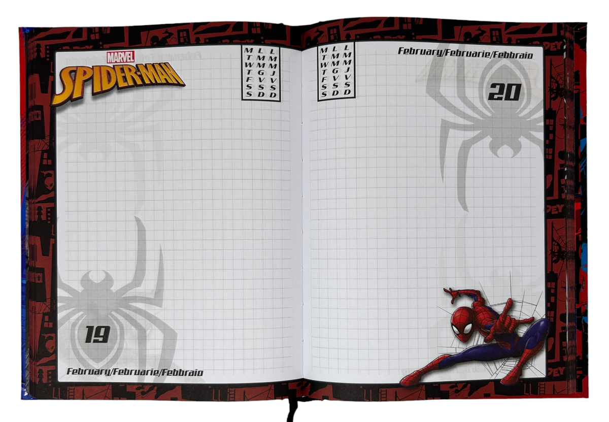 Diario Spiderman MARVEL Agenda 10 Mesi Non Datato Scuola Elementare Media - 508446-073