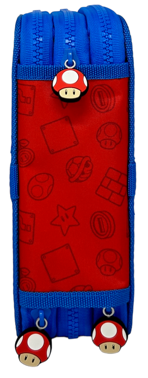Astuccio 3 Zip Scuola Super Mario Multiscomparto Portacolori Giotto - 41210