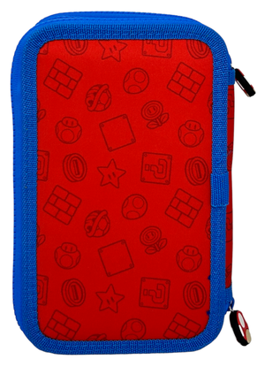 Astuccio 3 Zip Scuola Super Mario Multiscomparto Portacolori Giotto - 41210
