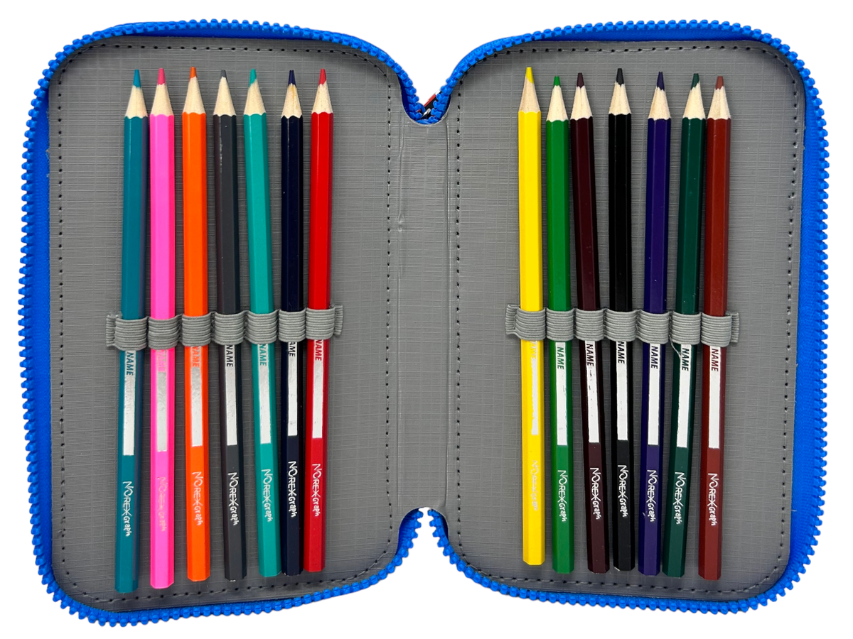 Astuccio 3 Zip Scuola Super Mario Multiscomparto Portacolori Giotto - 41210