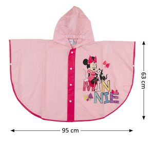 Mantellina Pioggia Minnie DISNEY Impermeabile in PVC per Bambini Taglia Unica - D06524