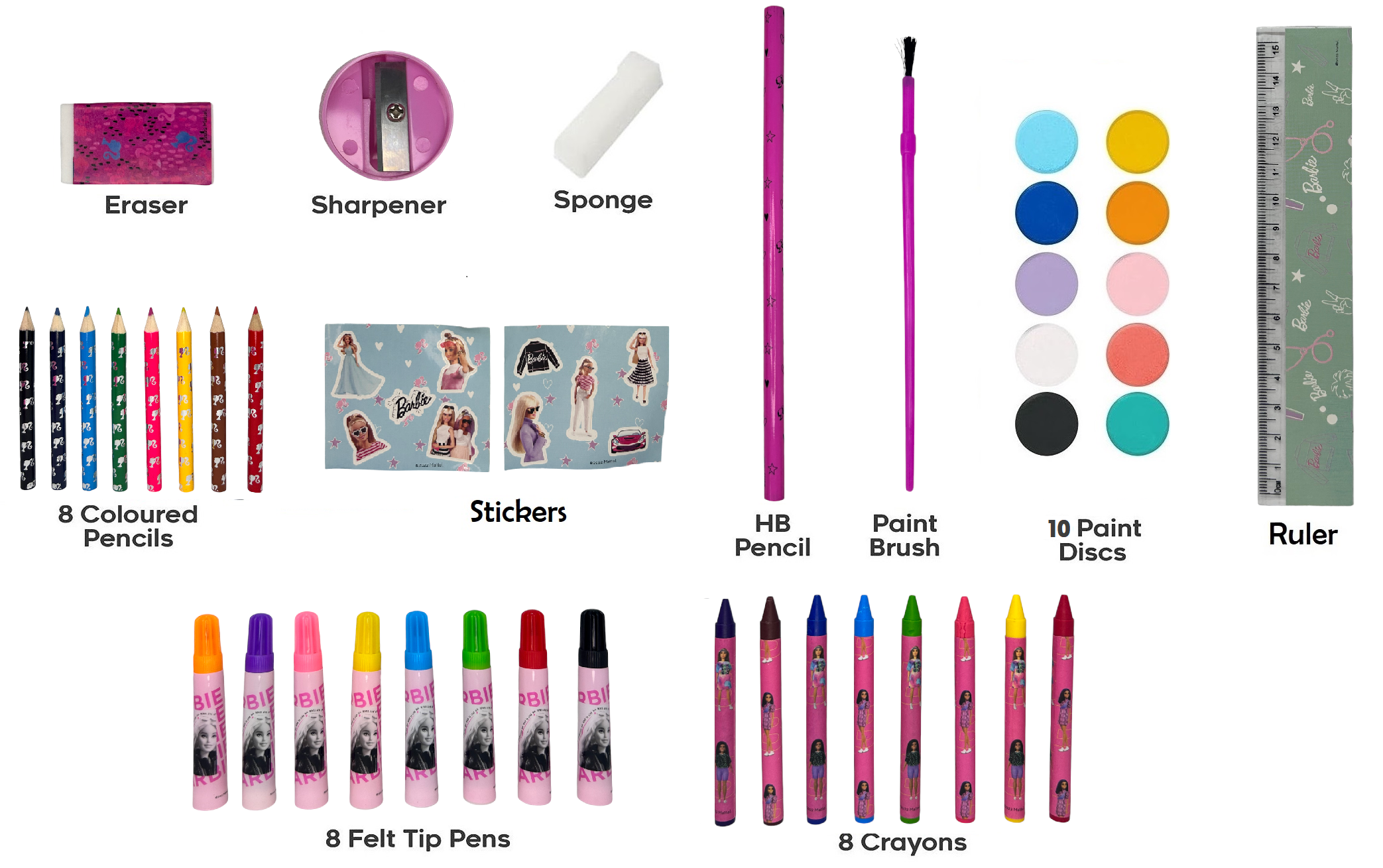 Colori Barbie Valigetta 52 Pezzi Bambina - Br0826