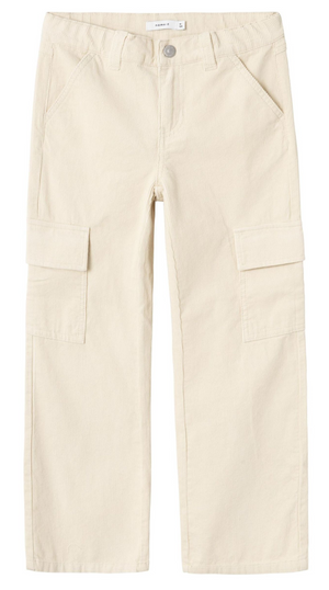 Pantalone Cargo in Velluto con Tasche Vita Regolabile Bambino - 13232639