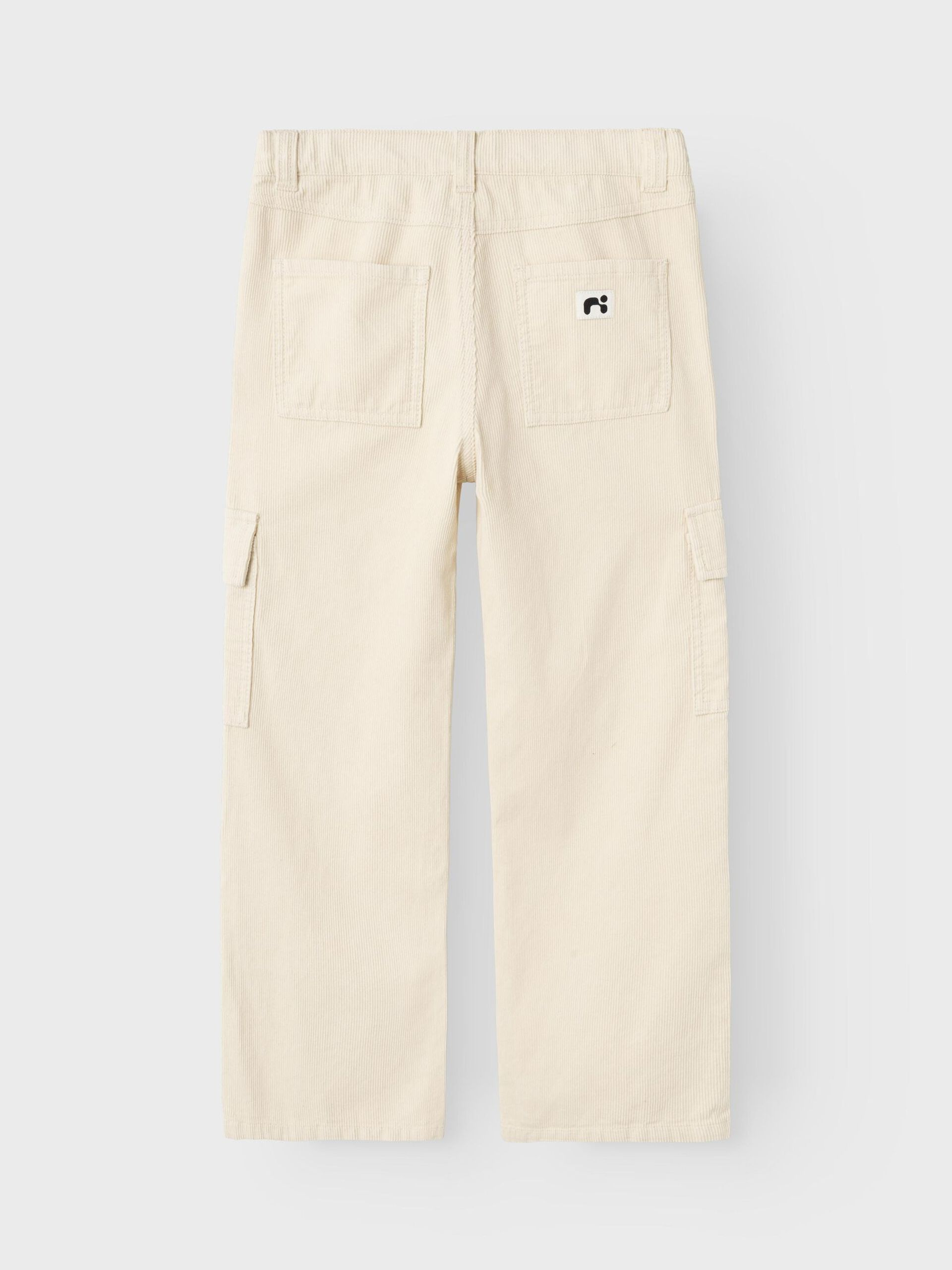 Pantalone Cargo in Velluto con Tasche Vita Regolabile Bambino - 13232639