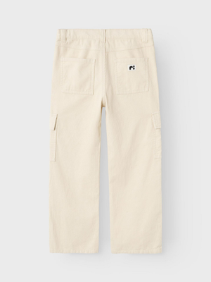 Pantalone Cargo in Velluto con Tasche Vita Regolabile Bambino - 13232639