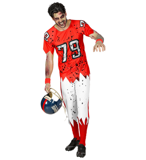 Vestito Carnevale Giocatore di Football Americano Zombie Travestimento Costume Halloween Adulto - 0315 Adulto