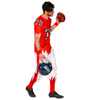 Vestito Carnevale Giocatore di Football Americano Zombie Travestimento Costume Halloween Adulto - 0315 Adulto