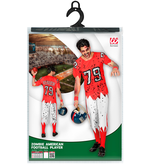 Vestito Carnevale Giocatore di Football Americano Zombie Travestimento Costume Halloween Adulto - 0315 Adulto