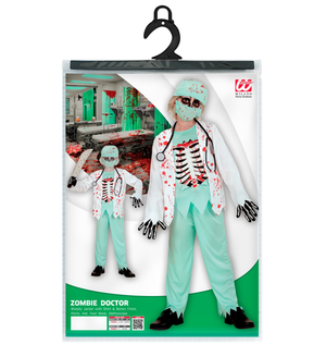 Vestito Carnevale Dottore Zombie Travestimento Costume per Halloween da Bambino - 0576