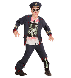Vestito Carnevale Poliziotto Zombie Travestimento Costume per Halloween da Bambino - 0753